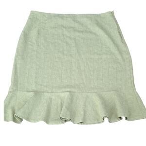 Alfred Dunner Green Ruffled Skirt Size 18